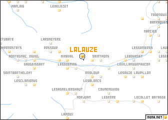 map of La Lauze