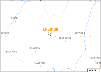 map of La Linda