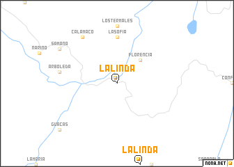 map of La Linda