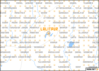 map of Lalitpur