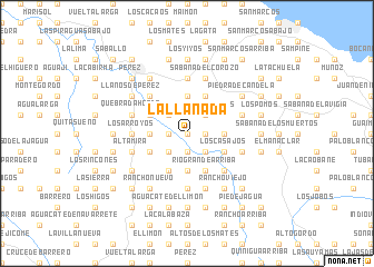 map of La Llanada