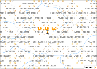 map of La Llaneza