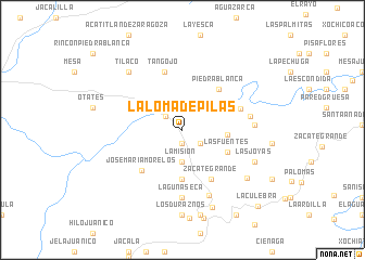map of La Loma de Pilas
