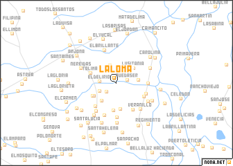 map of La Loma