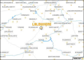 map of La Louvière