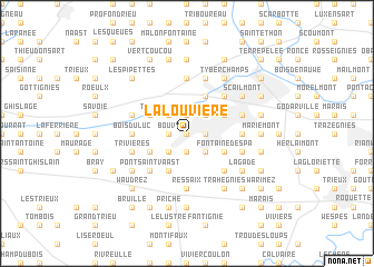 map of La Louvière