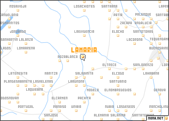 map of La María