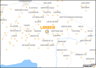 map of La María