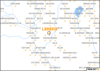 map of La María