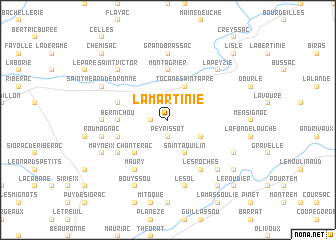 map of La Martinie