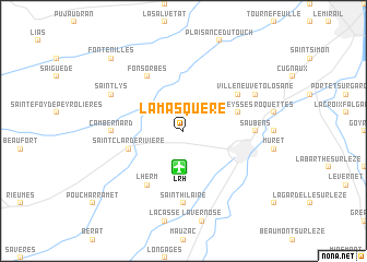 map of Lamasquère