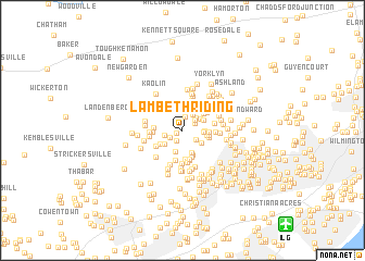 map of Lambeth Riding