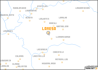 map of La Mesa