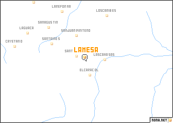 map of La Mesa