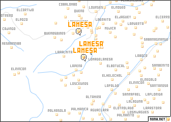 map of La Mesa