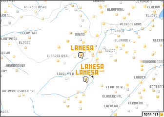 map of La Mesa