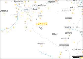 map of La Mesa