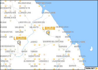 map of La Mina