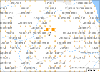 map of La Mina