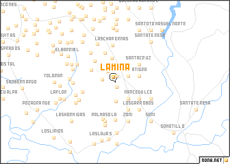 map of La Mina