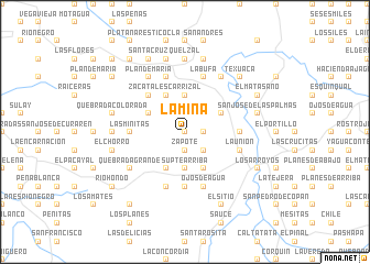 map of La Mina