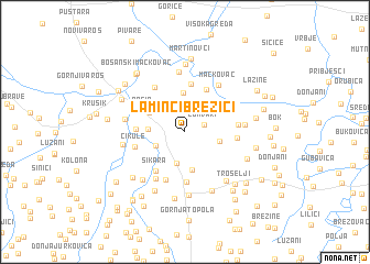 map of Laminci Brezići