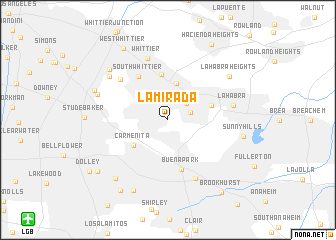 map of La Mirada