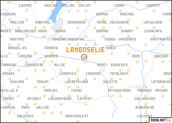 map of La Monselie