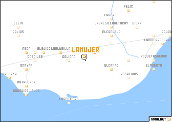 map of La Mujer