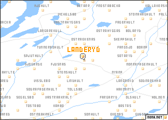 map of Landeryd