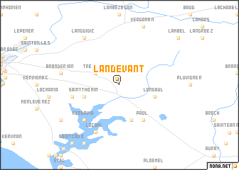 map of Landévant