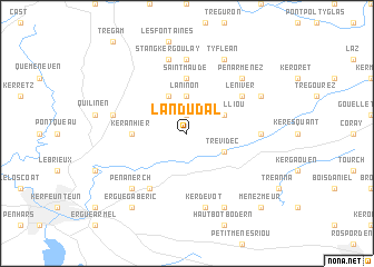 map of Landudal