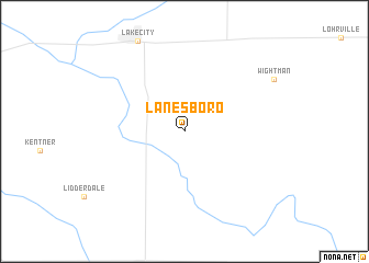 map of Lanesboro