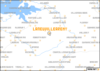 map of Laneuville-à-Rémy