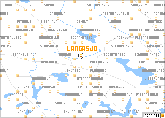 map of Långasjö