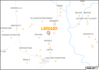 map of Langdon