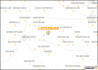 map of Lángmajor