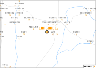 map of Langondé