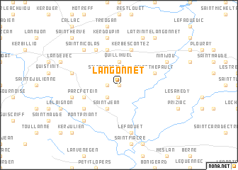 map of Langonnet