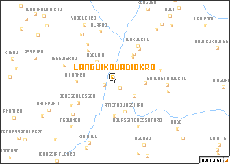 map of Langui-Kouadiokro