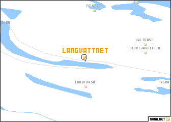map of Långvattnet