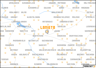 map of Łanięta