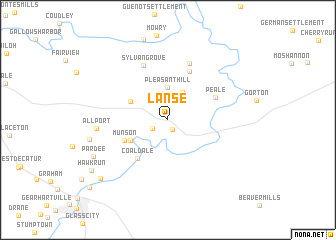 map of Lanse