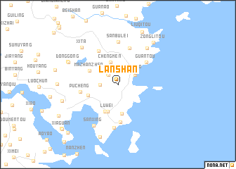 map of Lanshan
