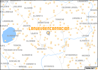map of La Nueva Encarnación
