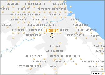 map of Lanús