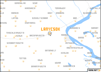 map of Lánycsók