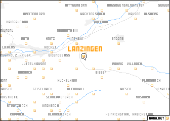 map of Lanzingen