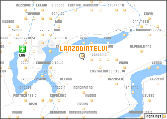 map of Lanzo dʼIntelvi