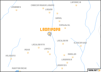 map of La Oripopa